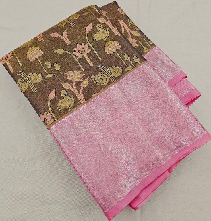 Kanchipuram Blended Tissue Silk Sarees 253