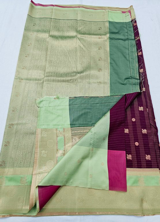 Kanchipuram Blended Korvai Silk Sarees 1211