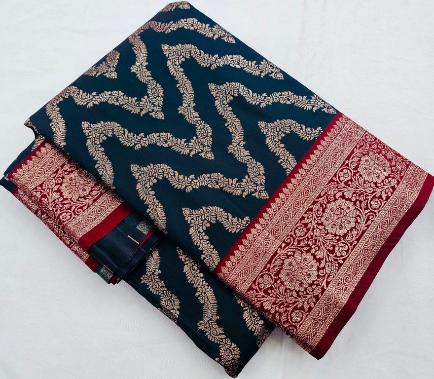 Kanchi Blended Fancy Semi Soft Silk Saree 717