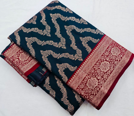 Kanchi Blended Fancy Semi Soft Silk Saree 717