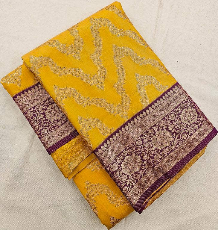 Kanchi Blended Fancy Semi Soft Silk Saree 719