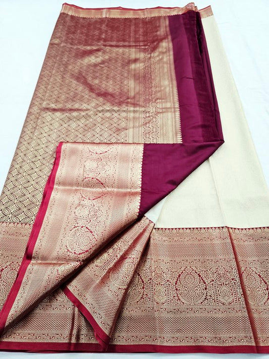 Kanchipuram Blended Korvai Bridal Silk Sarees 255