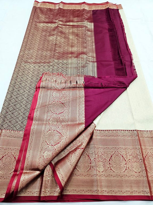 Kanchipuram Blended Korvai Bridal Silk Sarees 256