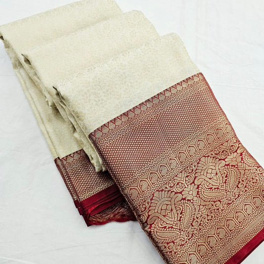 Kanchipuram Blended Korvai Bridal Silk Saree 257