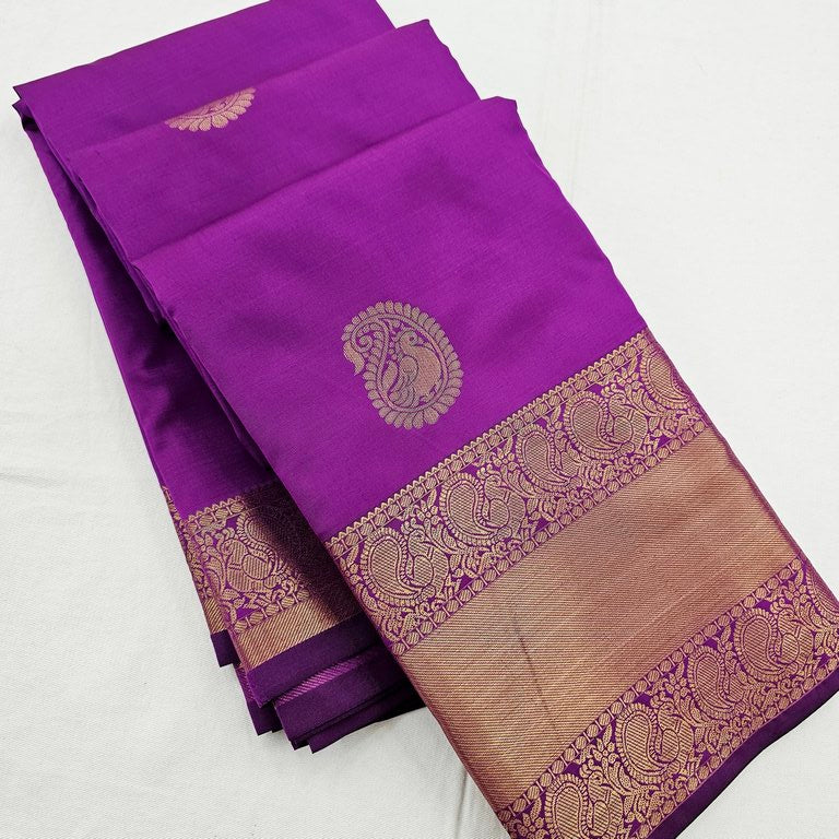 Kanchipuram Blended Self Butta Silk Sarees 1270