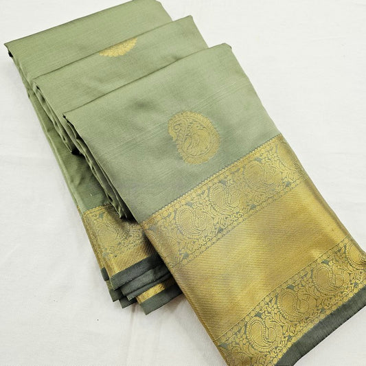 Kanchipuram Blended Self Butta Silk Sarees 1277