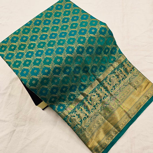 Kanchipuram Blended Trendy Bridal Silk Sarees 271