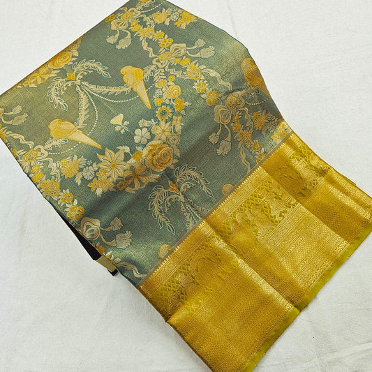 Kanchipuram Blended Tissue Bridal Silk Sarees 274