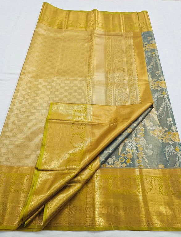 Kanchipuram Blended Tissue Bridal Silk Sarees 274