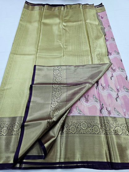 Kanchipuram Blended Floral Tissue Bridal Silk Sarees 010 – Kanchipuram Lakshaya Silks