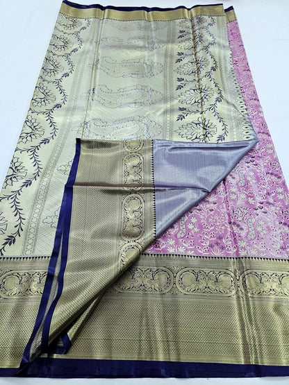 Kanchipuram Blended Floral Tissue Bridal Silk Sarees 012 – Kanchipuram Lakshaya Silks