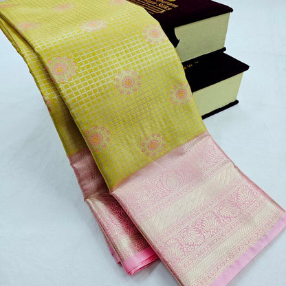 Kanchipuram Blended Floral Tissue Bridal Silk Sarees 013 – Kanchipuram Lakshaya Silks