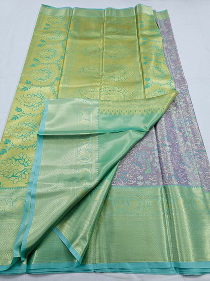 Kanchipuram Blended Floral Tissue Bridal Silk Sarees 014 – Kanchipuram Lakshaya Silks