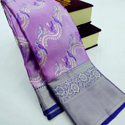 Kanchipuram Blended Floral Tissue Bridal Silk Sarees 017 – Kanchipuram Lakshaya Silks