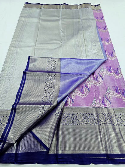 Kanchipuram Blended Floral Tissue Bridal Silk Sarees 017 – Kanchipuram Lakshaya Silks