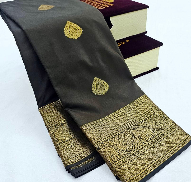 Kanchipuram Blended Self Butta Silk Sarees 1278