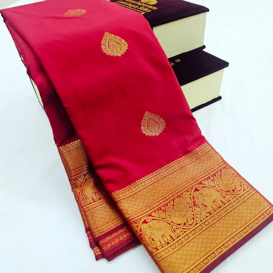 Kanchipuram Blended Self Butta Silk Sarees 1281