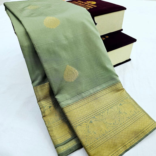 Kanchipuram Blended Self Butta Silk Sarees 1283