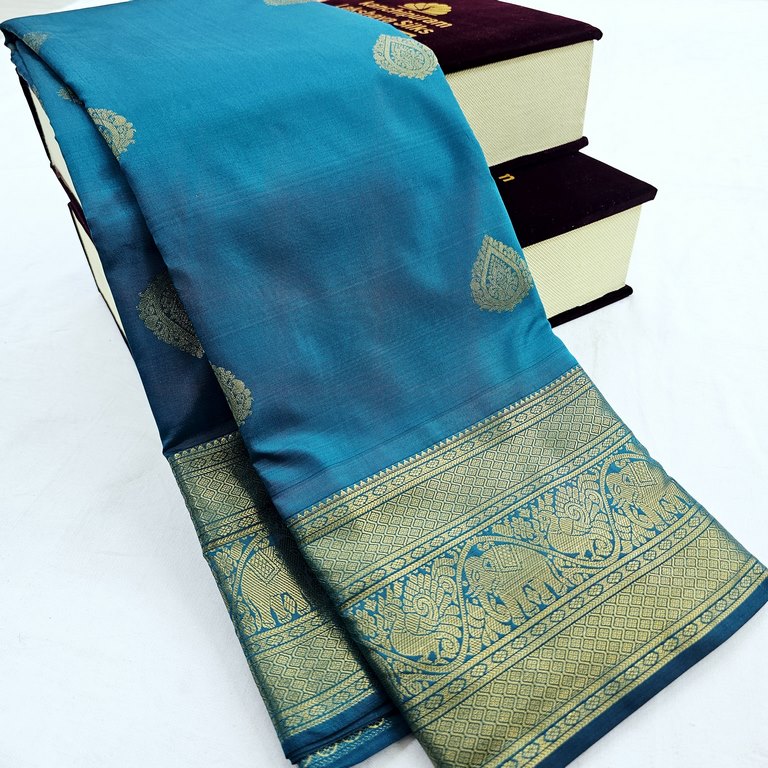 Kanchipuram Blended Self Butta Silk Sarees 1284