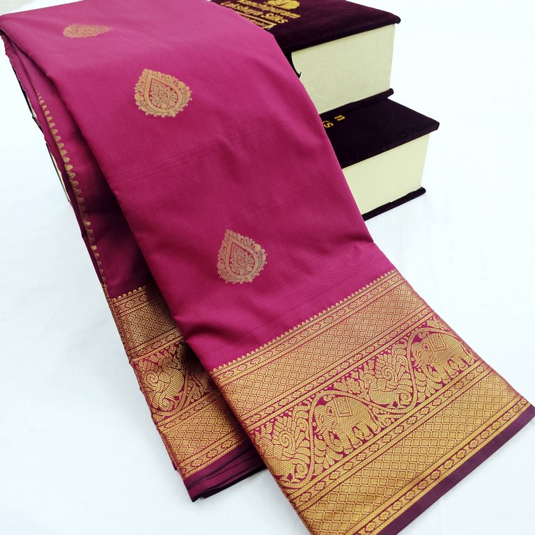 Kanchipuram Blended Self Butta Silk Sarees 1285