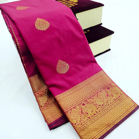 Kanchipuram Blended Self Butta Silk Sarees 1285