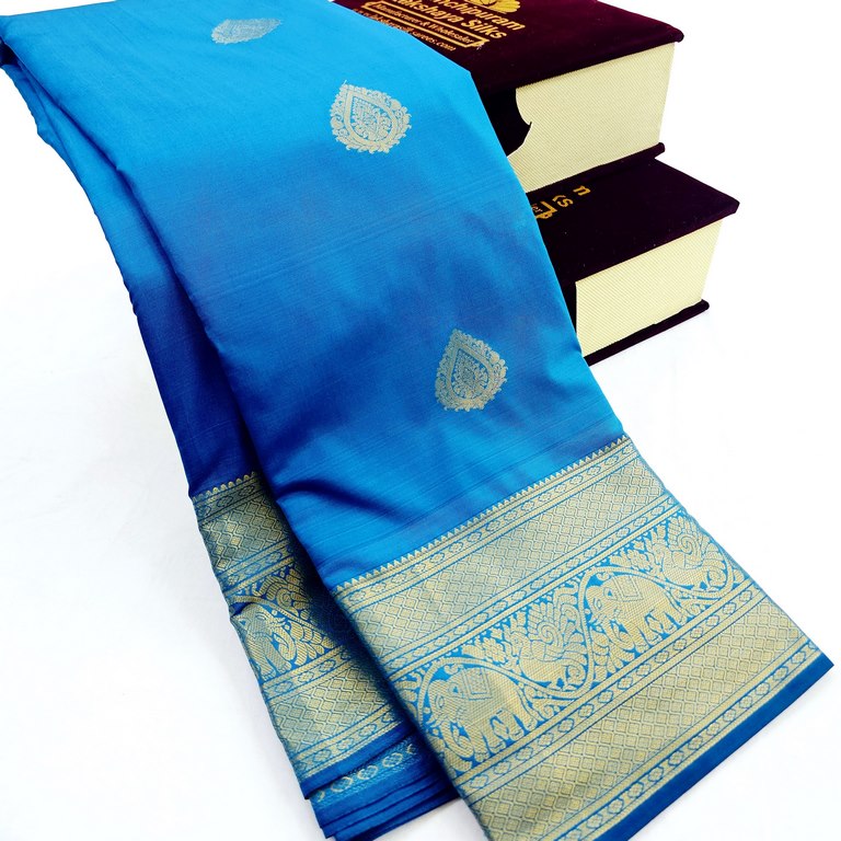 Kanchipuram Blended Self Butta Silk Sarees 1287