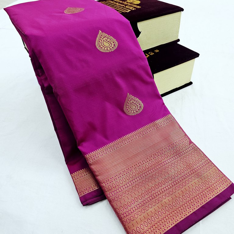 Kanchipuram Blended Self Butta Silk Sarees 1288