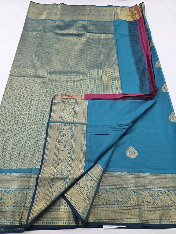 Kanchipuram Blended Self Butta Silk Sarees 1284