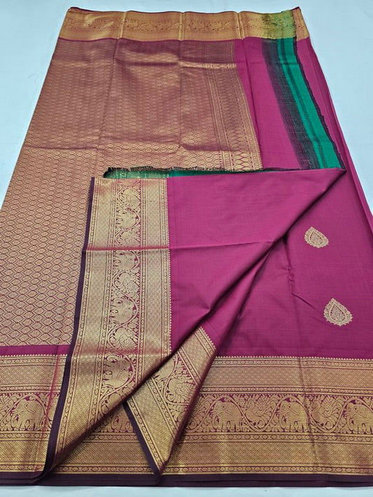 Kanchipuram Blended Self Butta Silk Sarees 1285 – Kanchipuram Lakshaya Silks