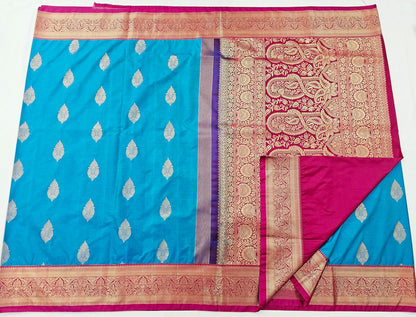 Trendy Kanchipuram Blended Vintage Bridal Silk Sarees 006