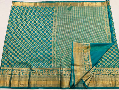 Trendy Kanchipuram Blended Vintage Bridal Silk Sarees 013