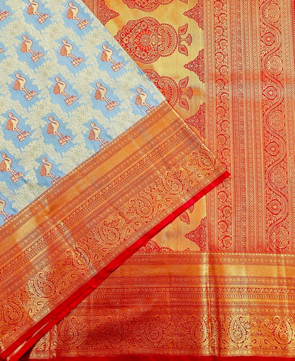 Trendy Kanchipuram Blended Vintage Bridal Silk Sarees 015