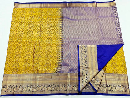 Trendy Kanchipuram Blended Vintage Bridal Silk Sarees 016