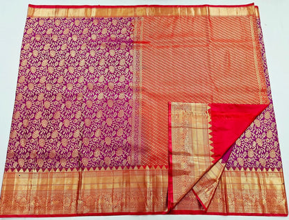Trendy Kanchipuram Blended Vintage Bridal Silk Sarees 017