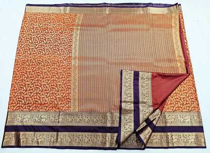 Trendy Kanchipuram Blended Vintage Bridal Silk Sarees 018