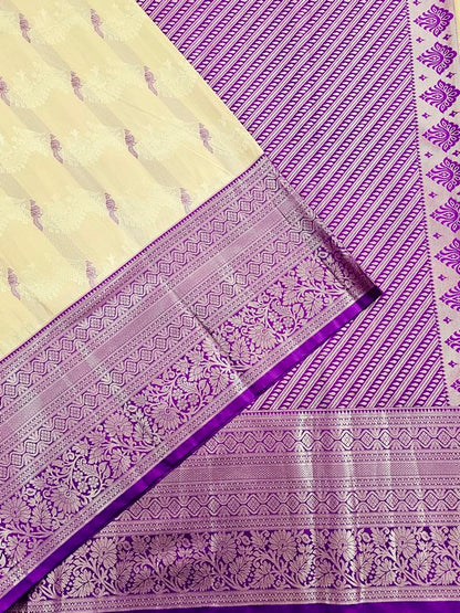 Trendy Kanchipuram Blended Vintage Bridal Silk Sarees 019