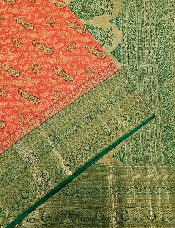 Trendy Kanchipuram Blended Vintage Bridal Silk Sarees 022