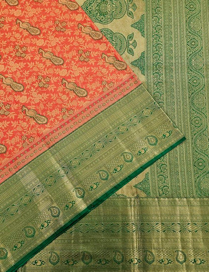 Trendy Kanchipuram Blended Vintage Bridal Silk Sarees 022
