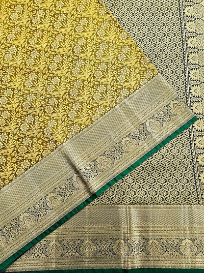 Trendy Kanchipuram Blended Vintage Bridal Silk Sarees 023