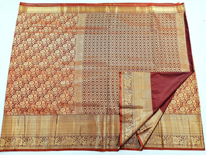 Trendy Kanchipuram Blended Vintage Bridal Silk Sarees 024
