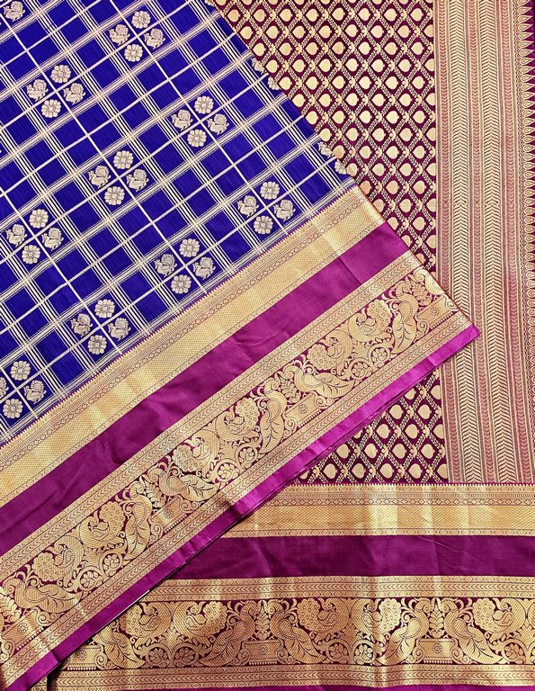 Trendy Kanchipuram Blended Vintage Bridal Silk Sarees 025