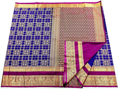 Trendy Kanchipuram Blended Vintage Bridal Silk Sarees 025