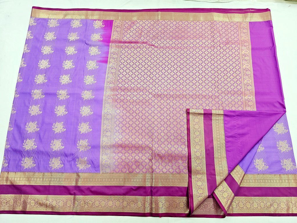 Trendy Kanchipuram Blended Vintage Bridal Silk Sarees 026
