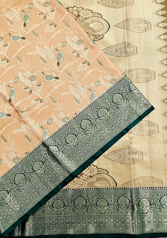 Trendy Kanchipuram Blended Vintage Tissue Bridal Silk Sarees 029