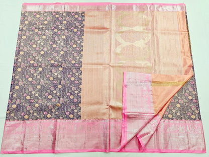 Trendy Kanchipuram Blended Vintage Tissue Bridal Silk Sarees 031