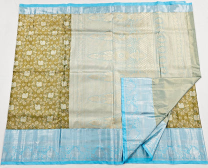 Trendy Kanchipuram Blended Vintage Tissue Bridal Silk Sarees 032