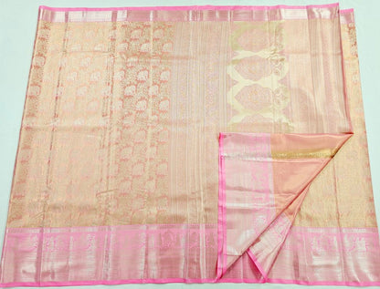 Trendy Kanchipuram Blended Vintage Tissue Bridal Silk Sarees 033