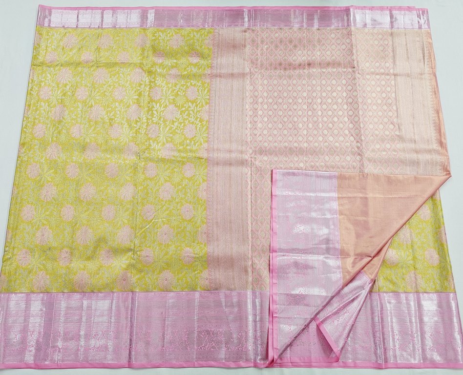Trendy Kanchipuram Blended Vintage Tissue Bridal Silk Sarees 034