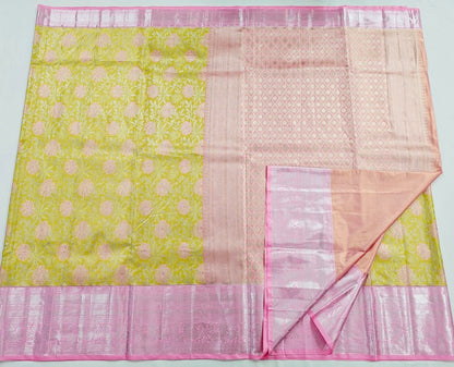 Trendy Kanchipuram Blended Vintage Tissue Bridal Silk Sarees 034