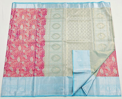 Trendy Kanchipuram Blended Vintage Tissue Bridal Silk Sarees 036